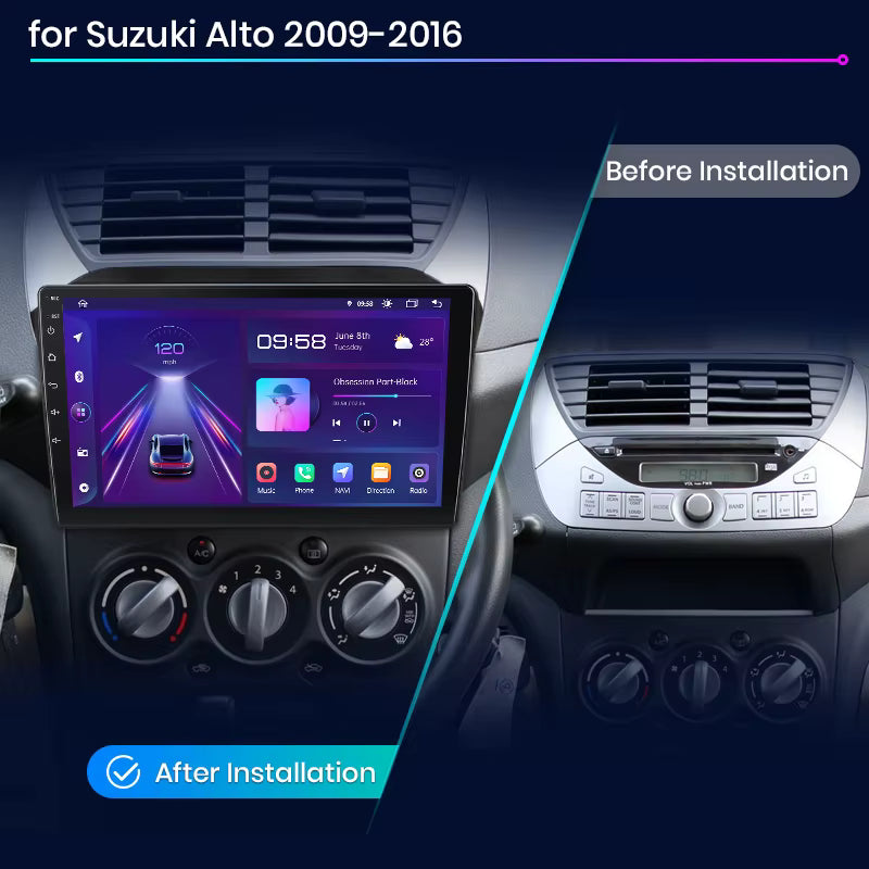 Autoradio AWESAFE 9" pour Suzuki Alto (2009-2016) – CarPlay & Android Auto Sans Fil, DAB+