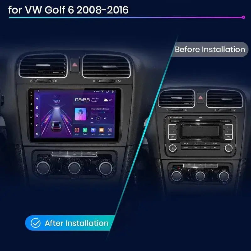 Autoradio AWESAFE 9" pour Volkswagen Golf 6 (2008-2016) – CarPlay & Android Auto Sans Fil, DAB+