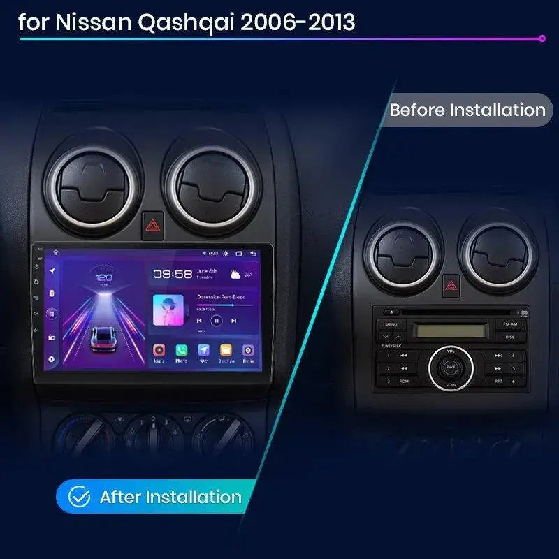 Autoradio AWESAFE 9" pour Nissan Qashqai J10 (2006-2013) – CarPlay & Android Auto Sans Fil, DAB+